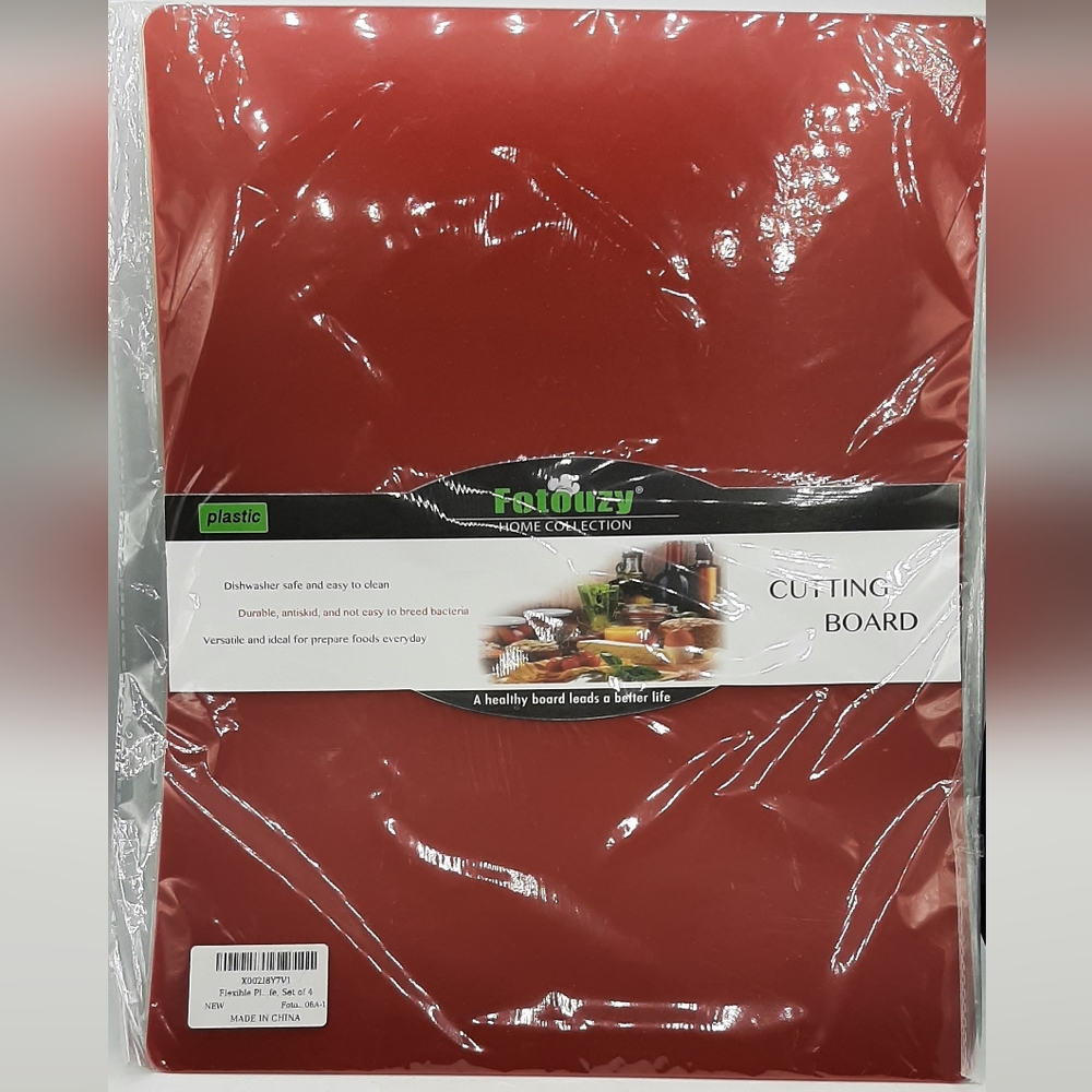 NEW Fotouzy Flexible Plastic Cutting Boards for Kitchen, 4 Translucent C…